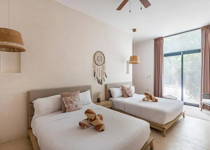 Apartment Cosy Designed 5bdr 8beds Dual Apts W Amenities Tulum