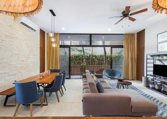 Apartment Cosy Designed 5bdr 8beds Dual Apts W Amenities Tulum